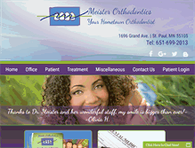 Tablet Screenshot of meisterorthodontics.com